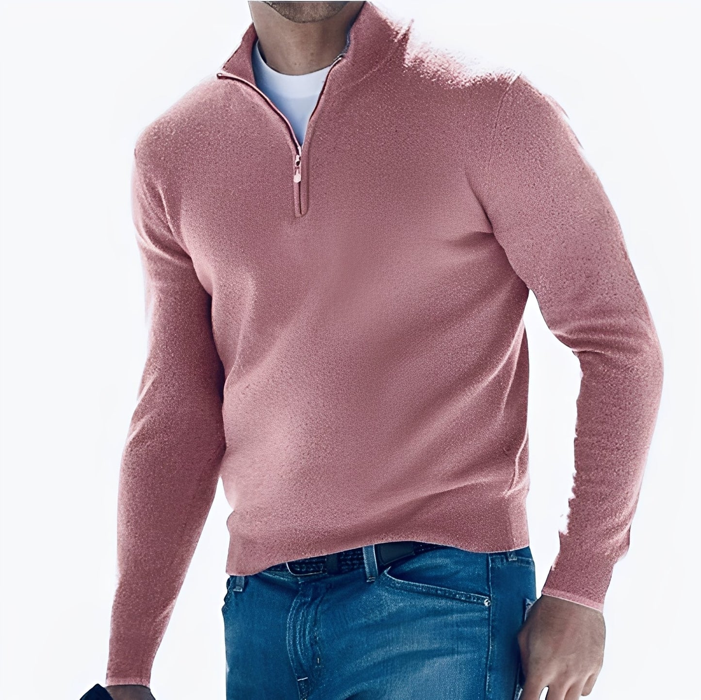 Nash - Bequemer Herrenpullover mit Reißverschluss