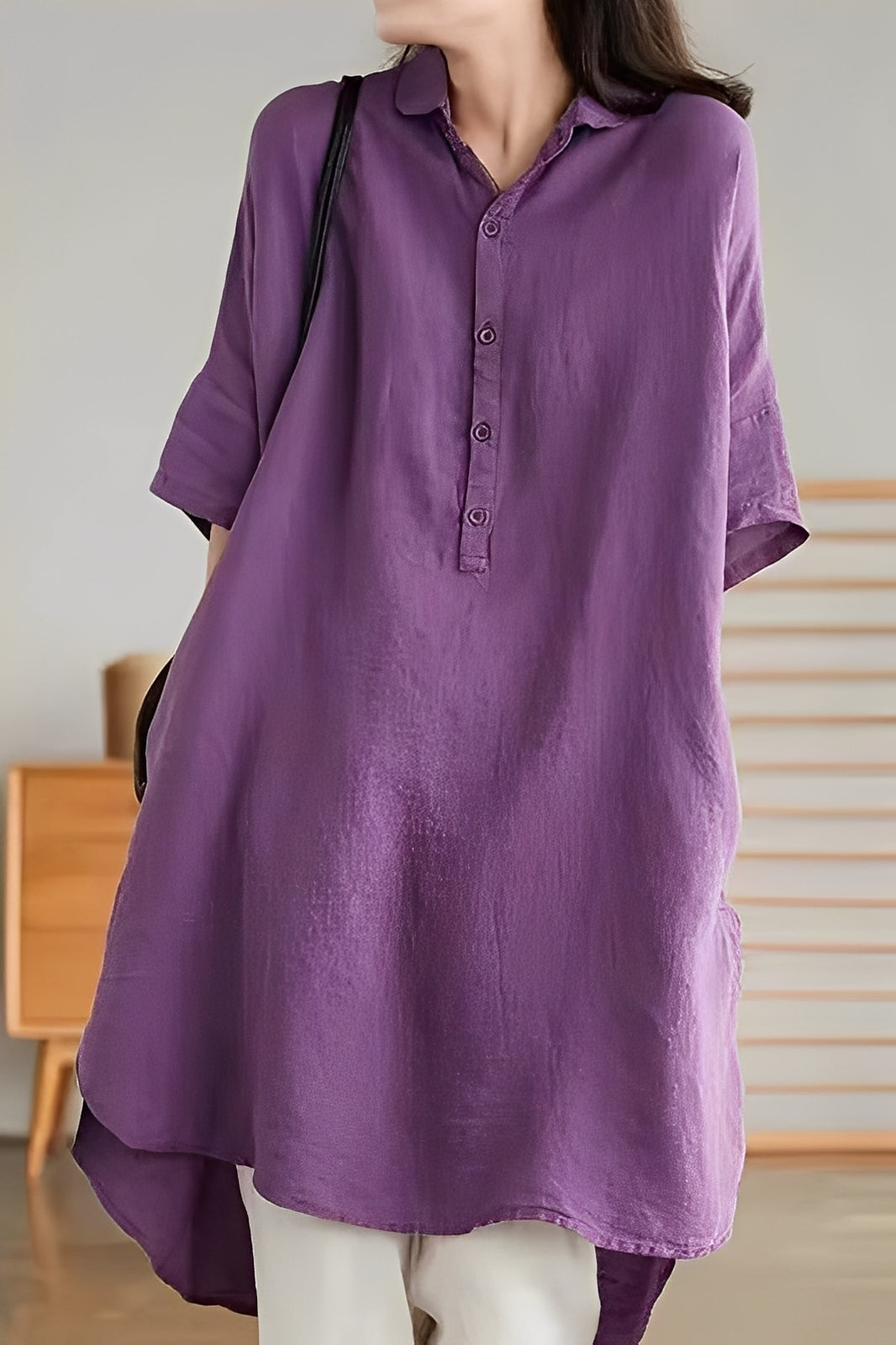 Krystina - Lässiges Leinen-Hemdkleid für Damen