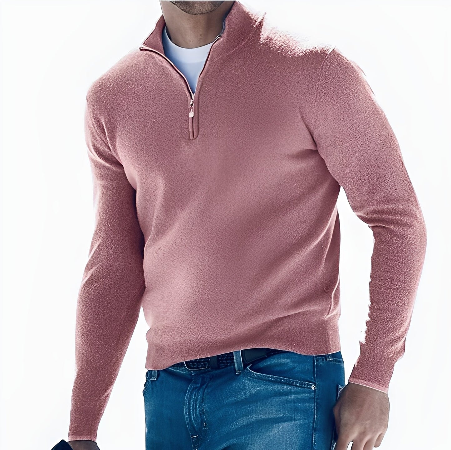 Kennith - Bequemer Herrenpullover mit Zipper