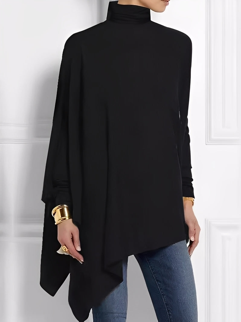 Kalysta - Modernes Fleece-Top mit schiefem Design für Frauen