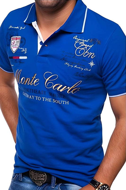 Brent - Lockere Poloshirt mit Druck für Männer