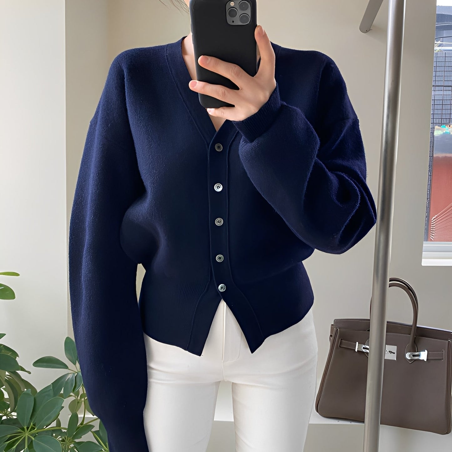 Carolyn - Klassischer, leger gestrickter Cardigan für Damen