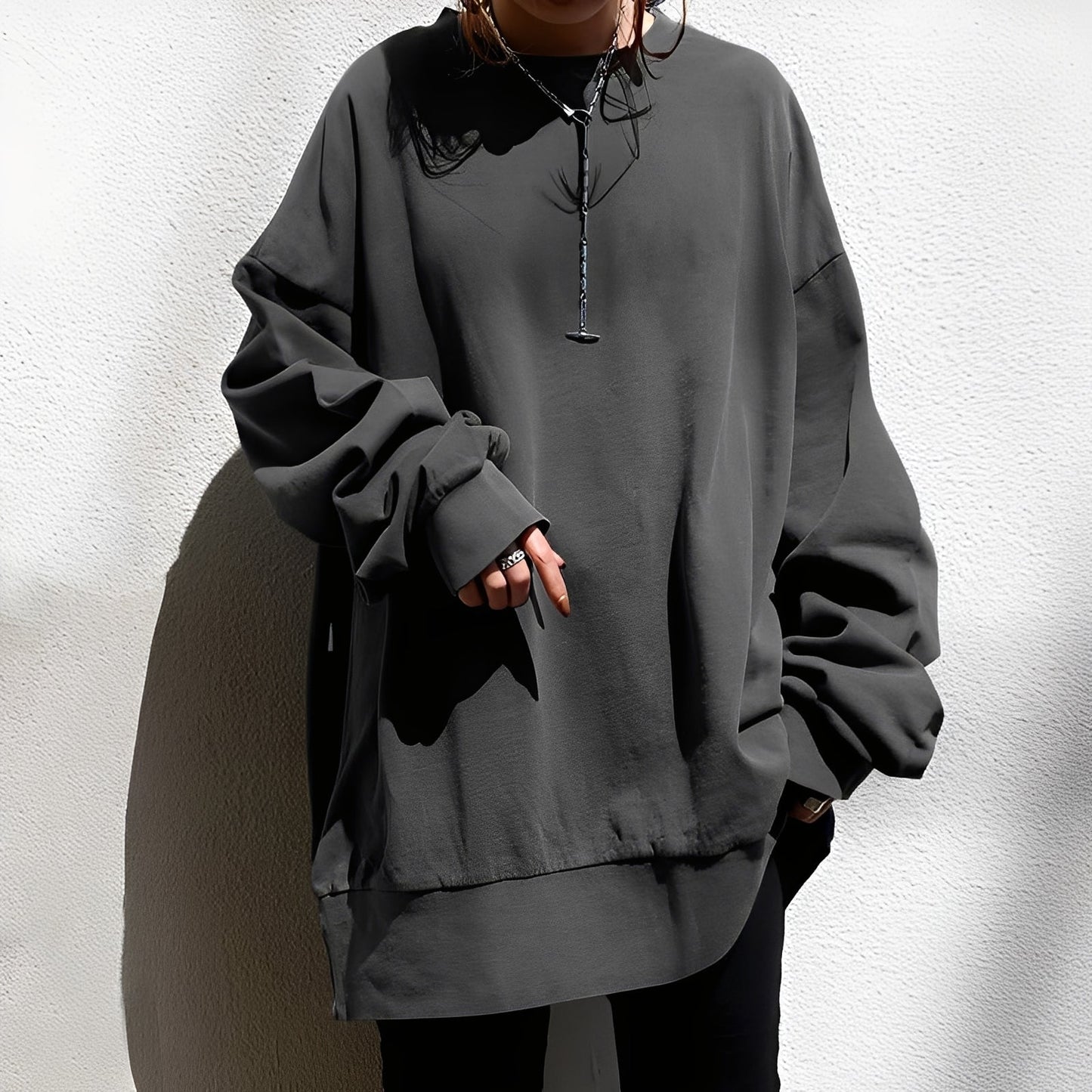 Jemima - Bequemer Damenpullover mit weiten Schultern