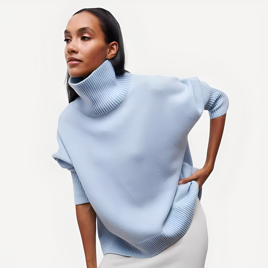 Margery - Damenpullover mit weitem Schnitt und hohem Kragen