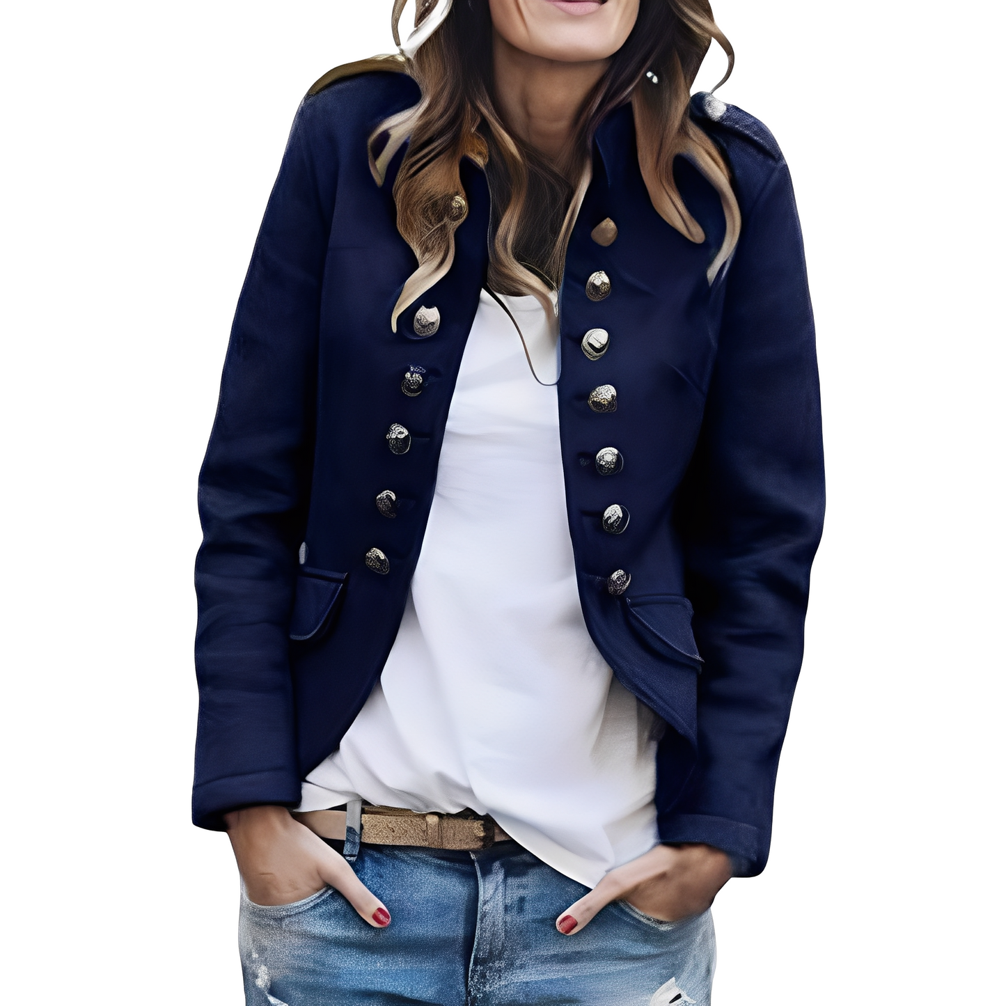 Rhoda - Eleganter Damenblazer mit Stehkragen