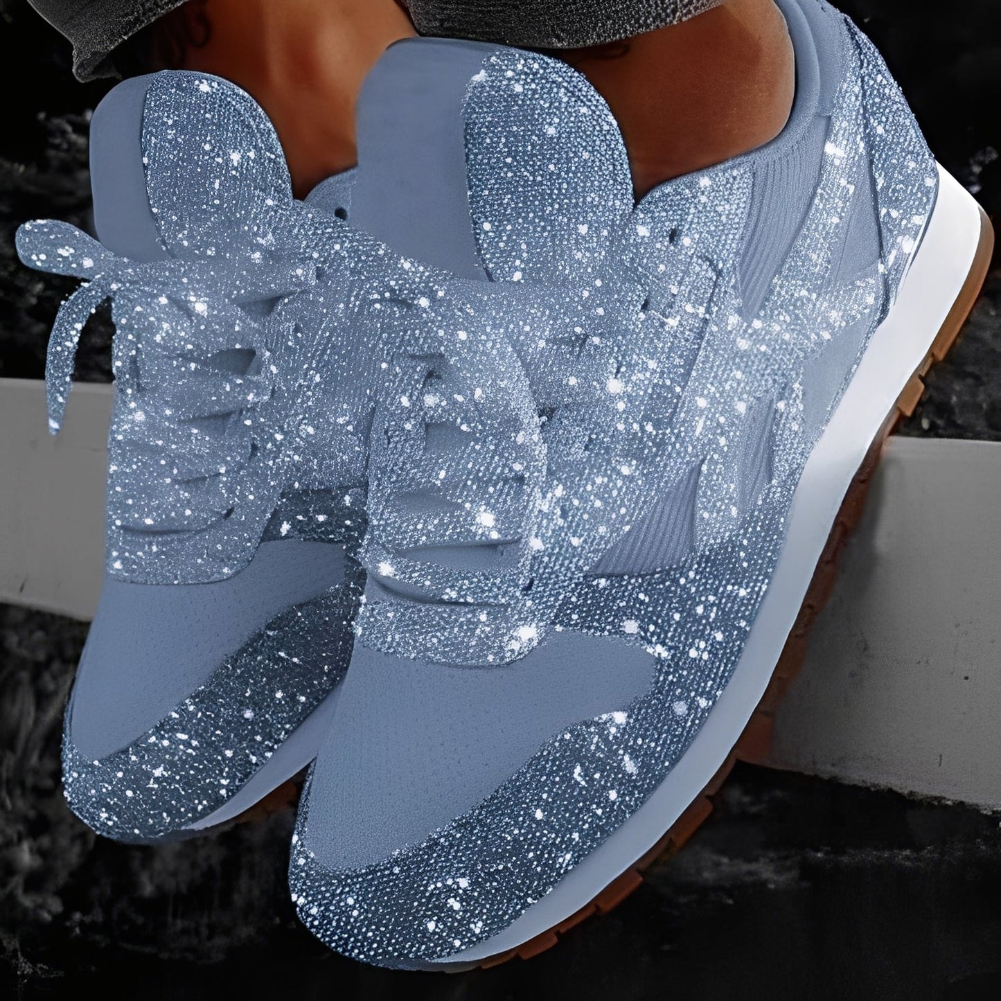 Kaycee - Funkelnde, bequeme Muffin-Sneaker für Damen