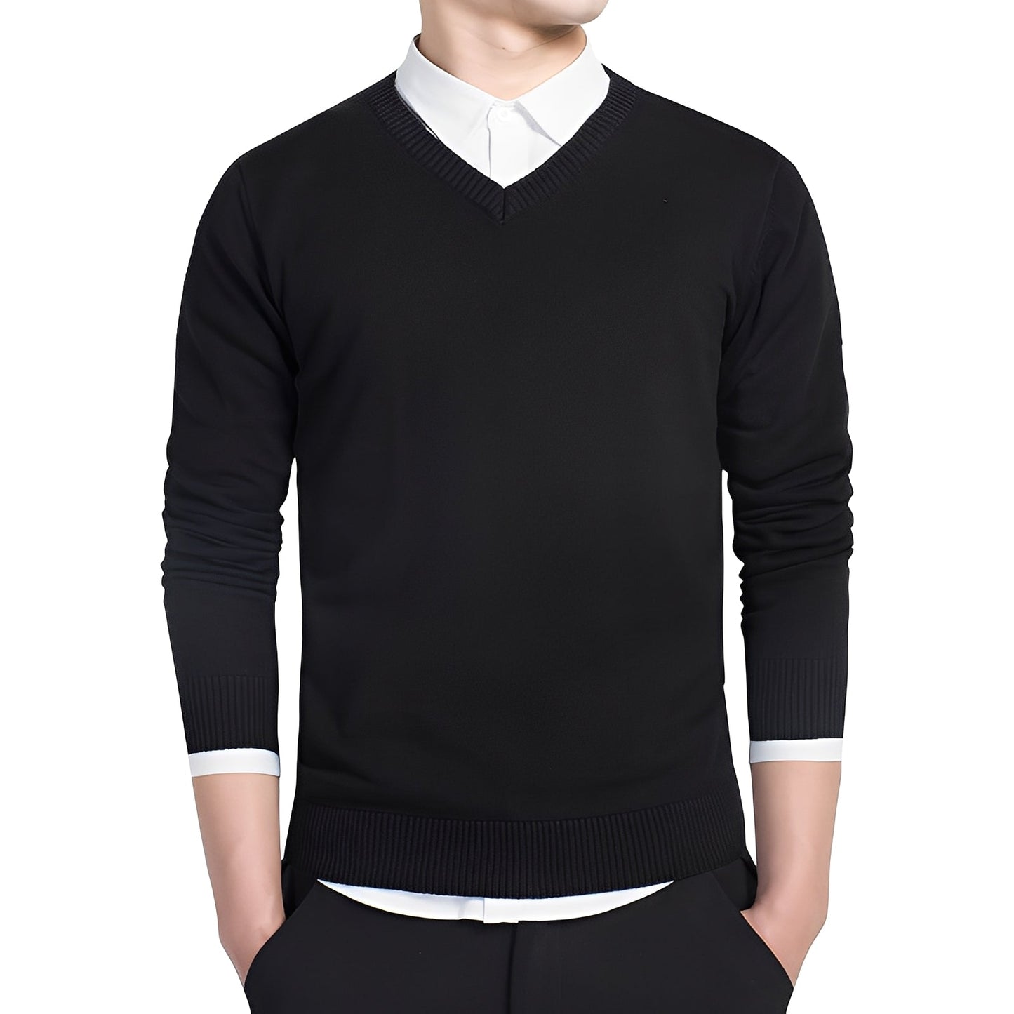 Tom - Herren-Kaschmir-V-Neck-Pullover