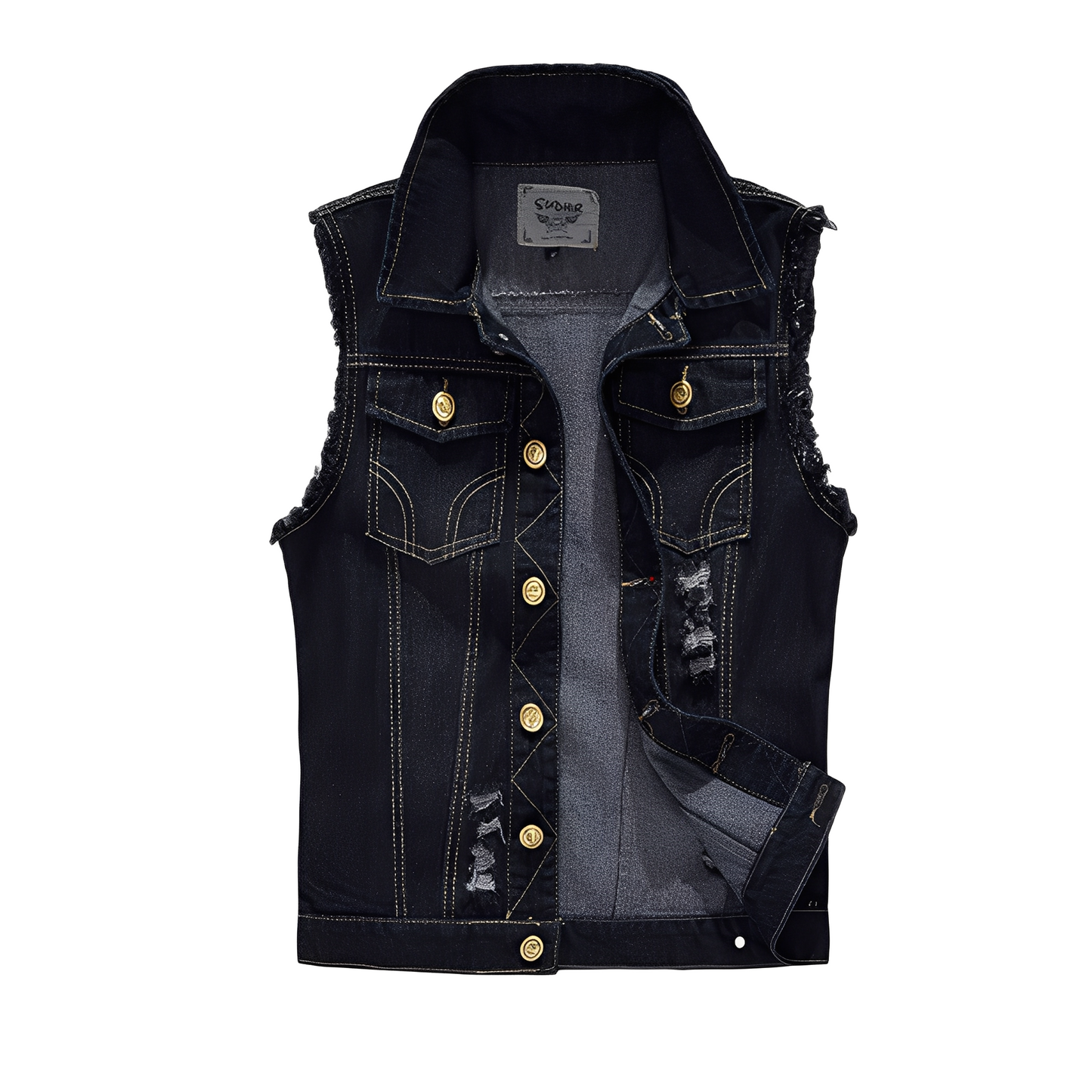 Morley - Klassische Herren-Jeansweste mit Taschen