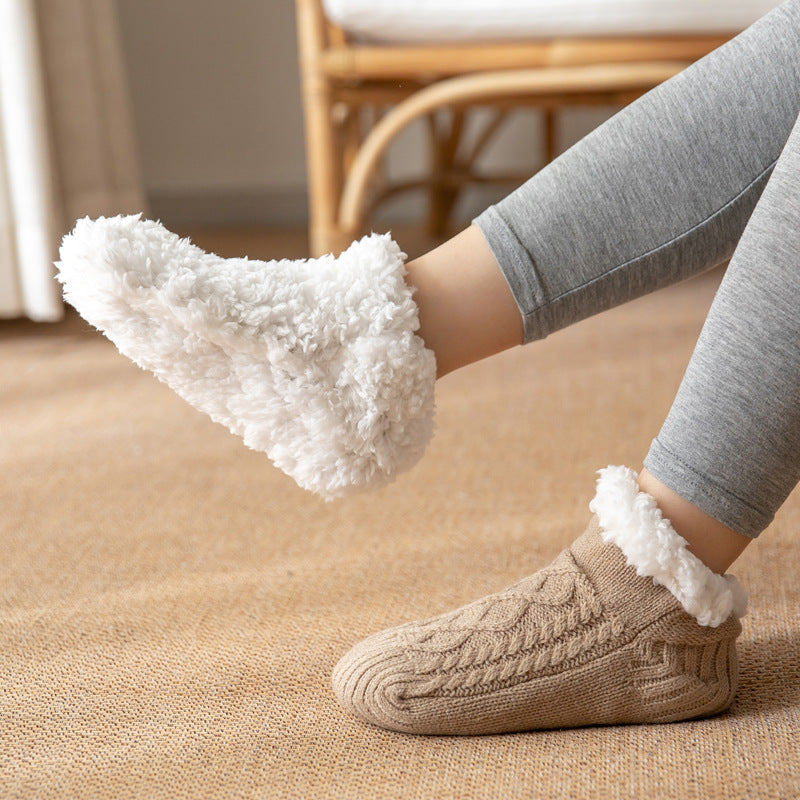 Raquel - Bequeme und rutschfeste Damenplüschsocken für die Winterzeit
