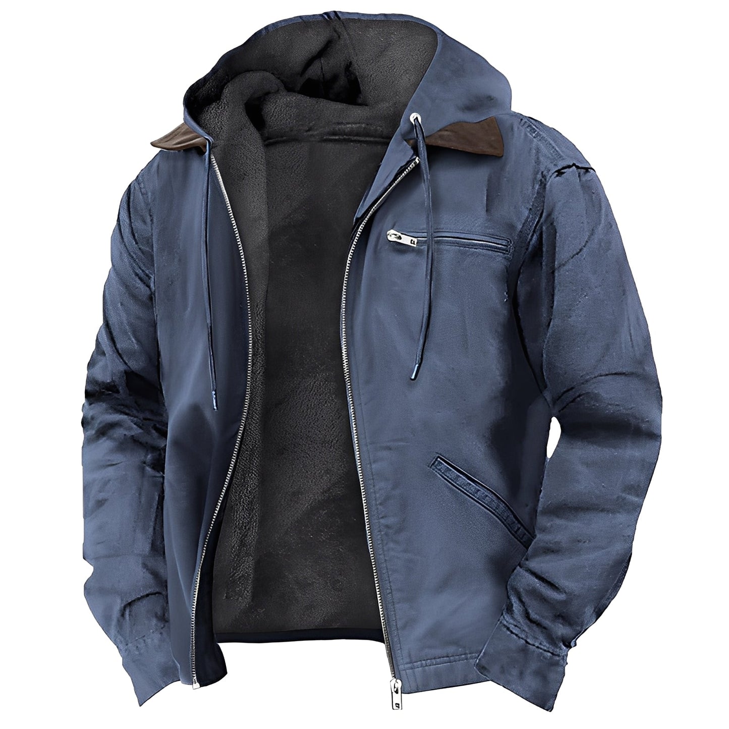 Adrian - Warme Herrenjacke für draußen mit Kapuze