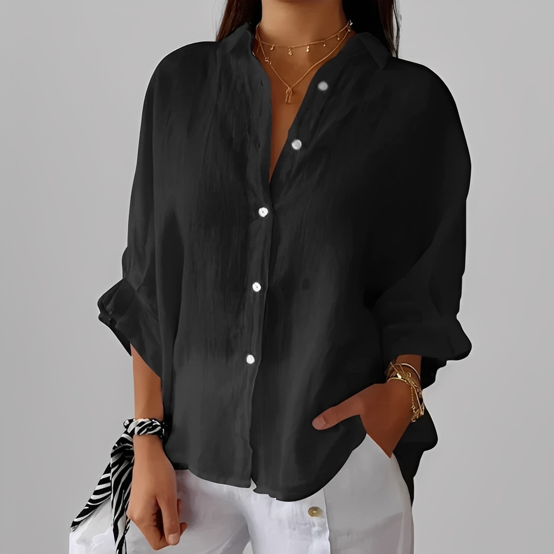 Antoinete - Elegante Damenbluse mit langen Ärmeln