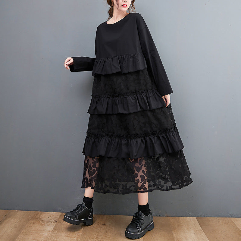 Lauryn - Lockeres Bohemian-Kleid mit Rüschen für Damen