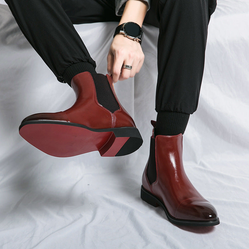 Kennith - Modische und bequeme Chelsea-Lederschnürstiefel für Herren