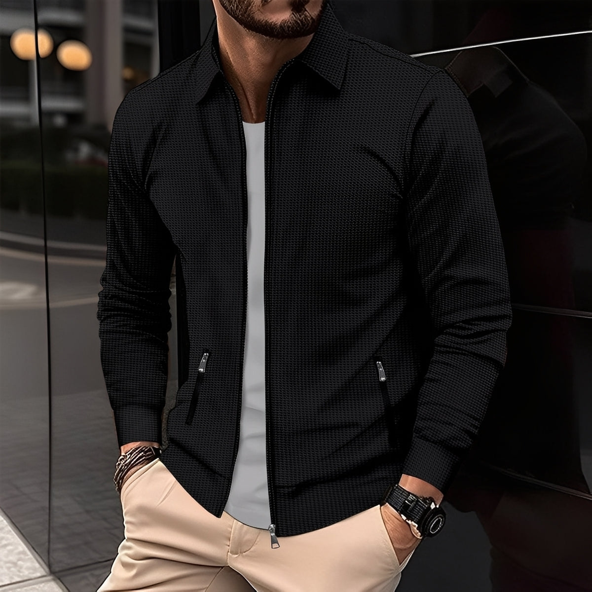 Anthony - Stilvolle Herrenjacke mit Taschen und Reißverschluss