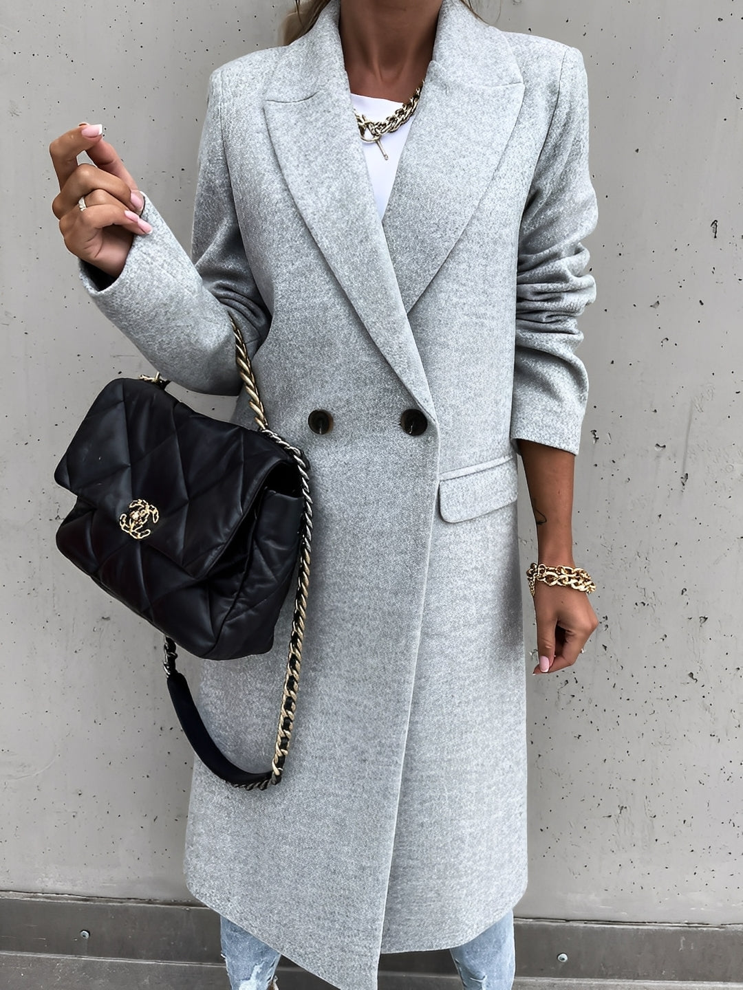 Moriah - Eleganter und warmer Damen-Wollmantel