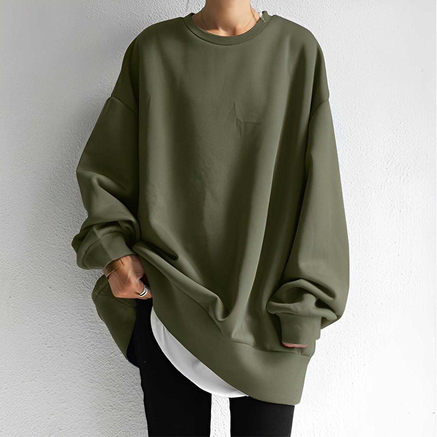 Jemima - Bequemer Damenpullover mit weiten Schultern