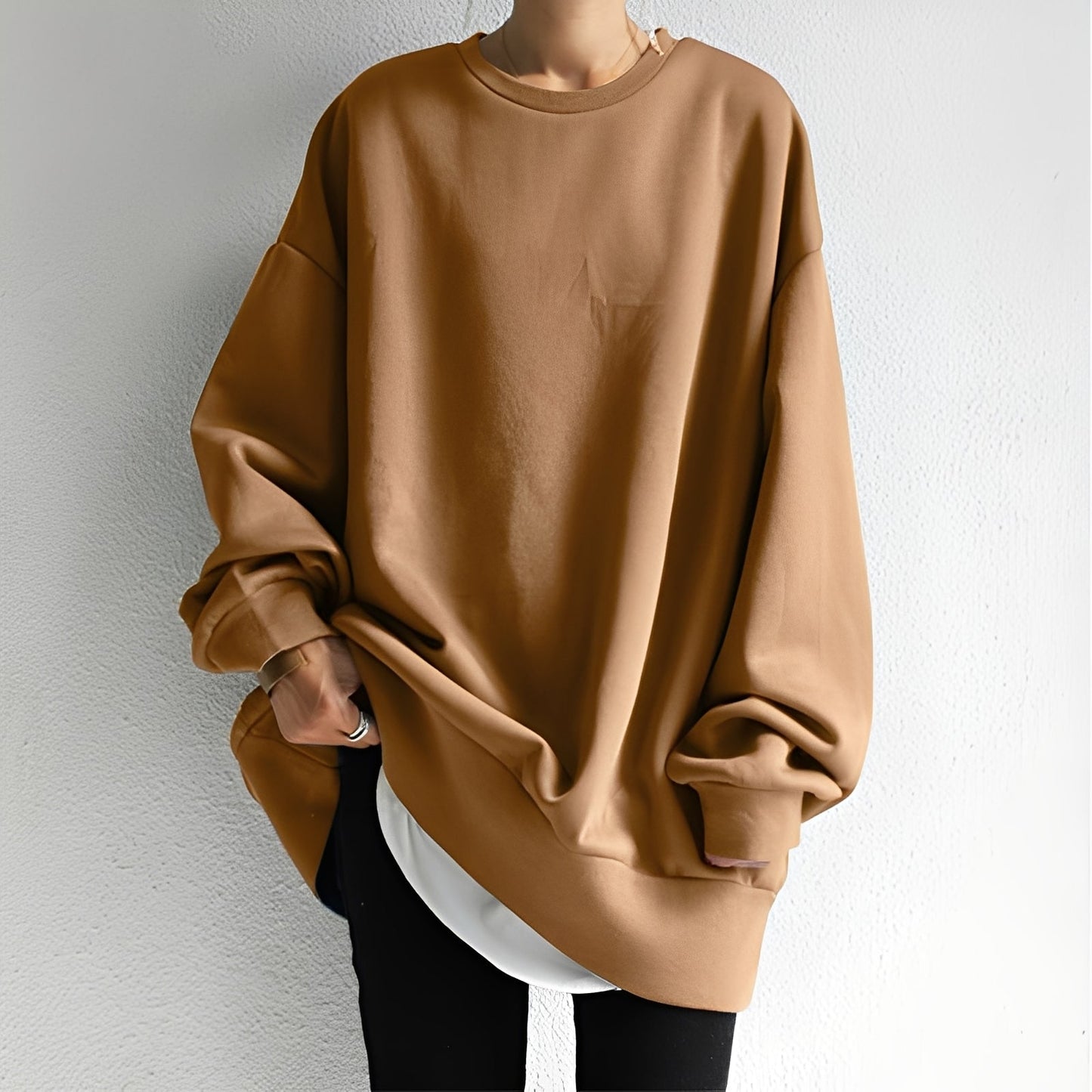 Jemima - Bequemer Damenpullover mit weiten Schultern