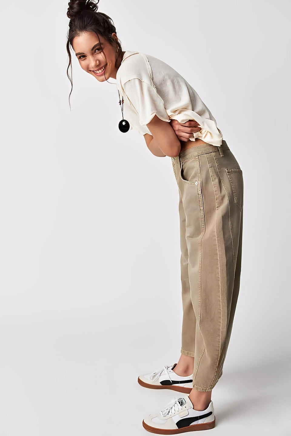 Adrienne - Klassische, locker geschnittene Barrel-Jeans für Frauen