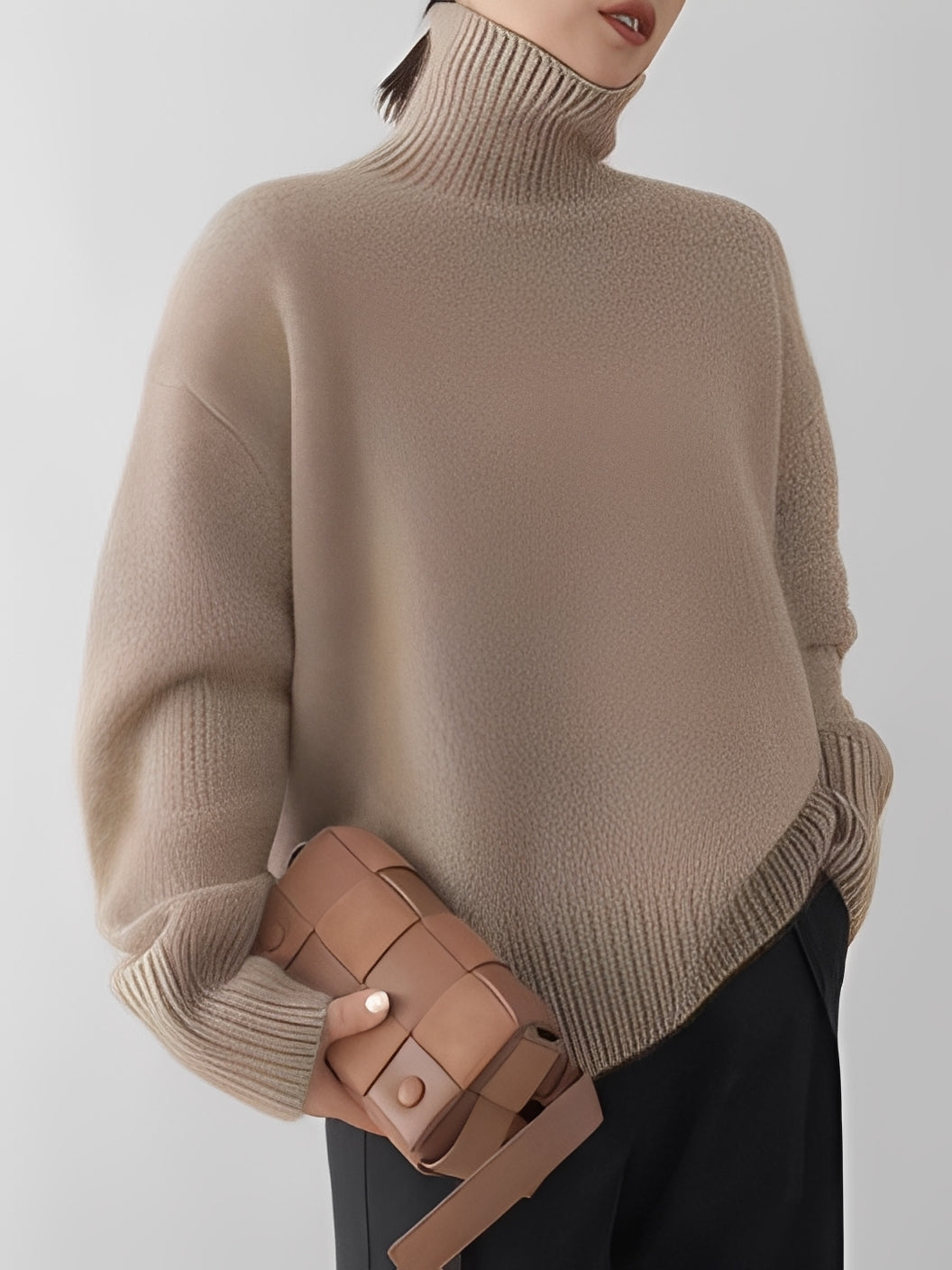 Adrienne - Eleganter, legerer Kaschmir-Rollkragenpullover