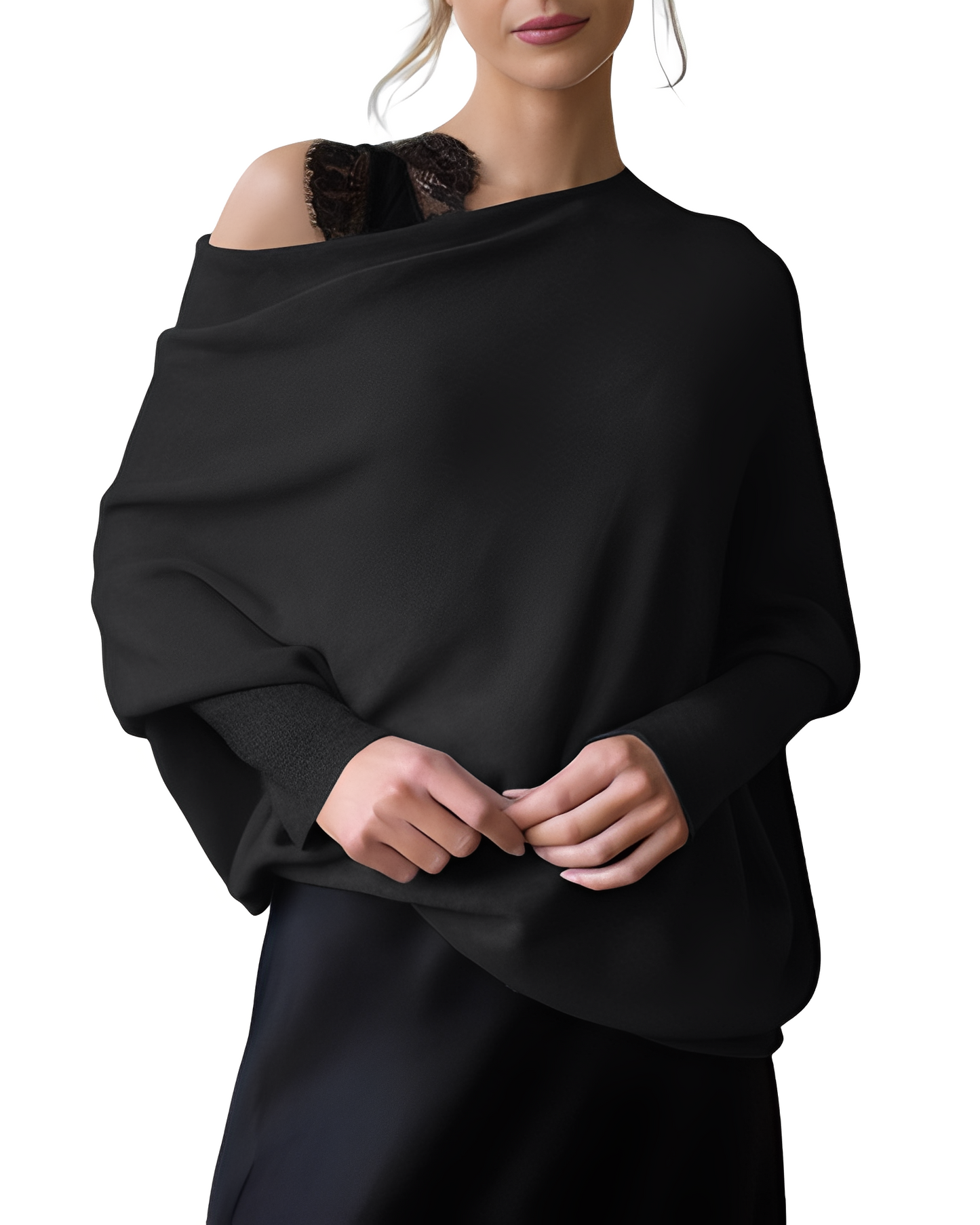 Gabrielle - Eleganter Damenpullover mit freien Schultern
