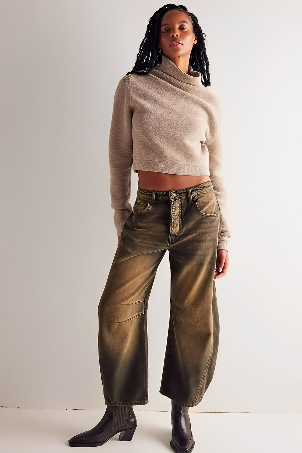 Adrienne - Klassische, locker geschnittene Barrel-Jeans für Frauen