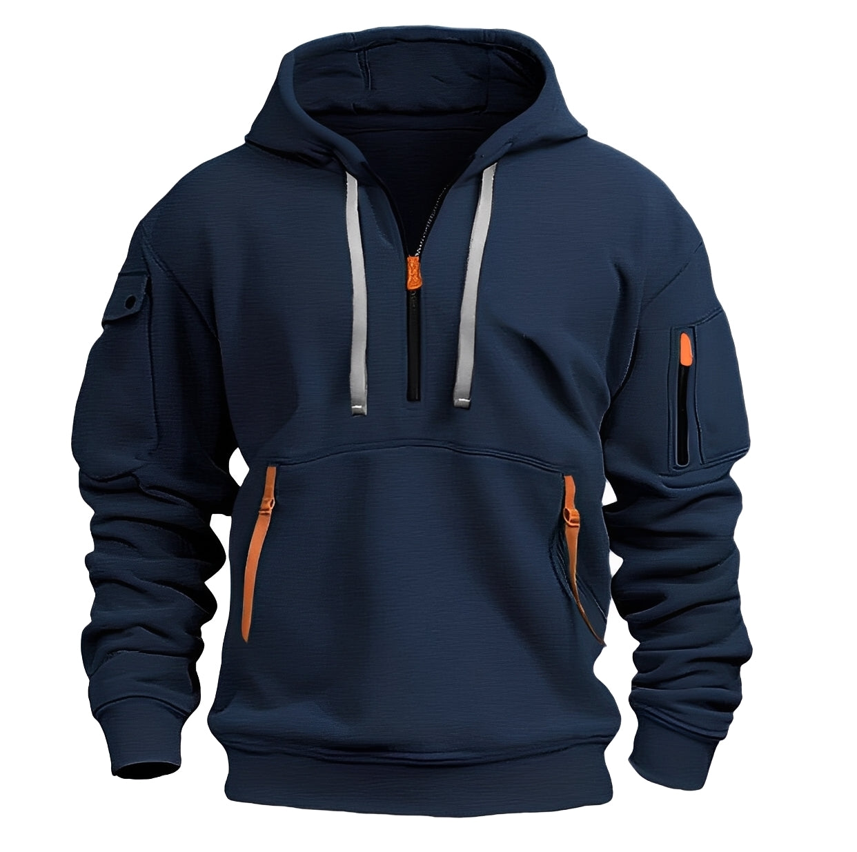 Norton - Eleganter Herren-Hoodie mit halbem Reißverschluss