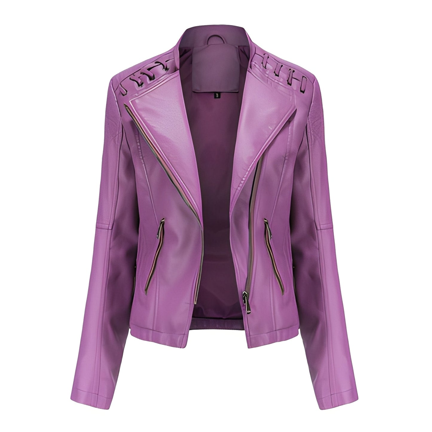 Narelle - Elegante, eng anliegende kurze Damenlederjacke