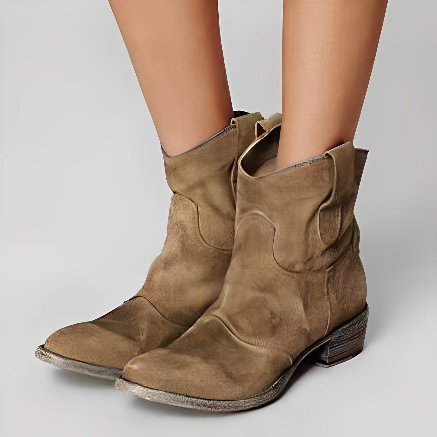 Adaline - Damen-Cowboystiefel im Retro-Look mit kleinem Absatz