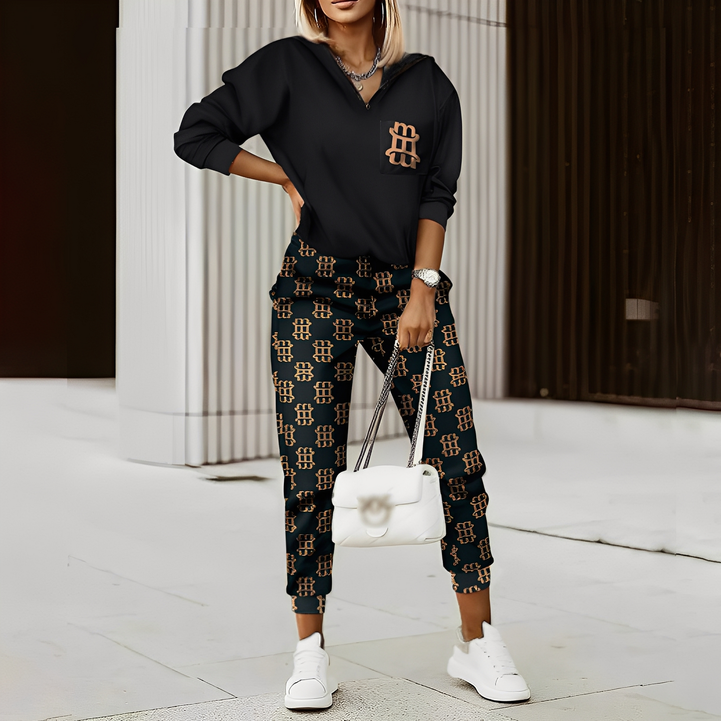 Hollie - Damen-Trainingsanzug mit Reißverschluss im zeitgemäßen Stil