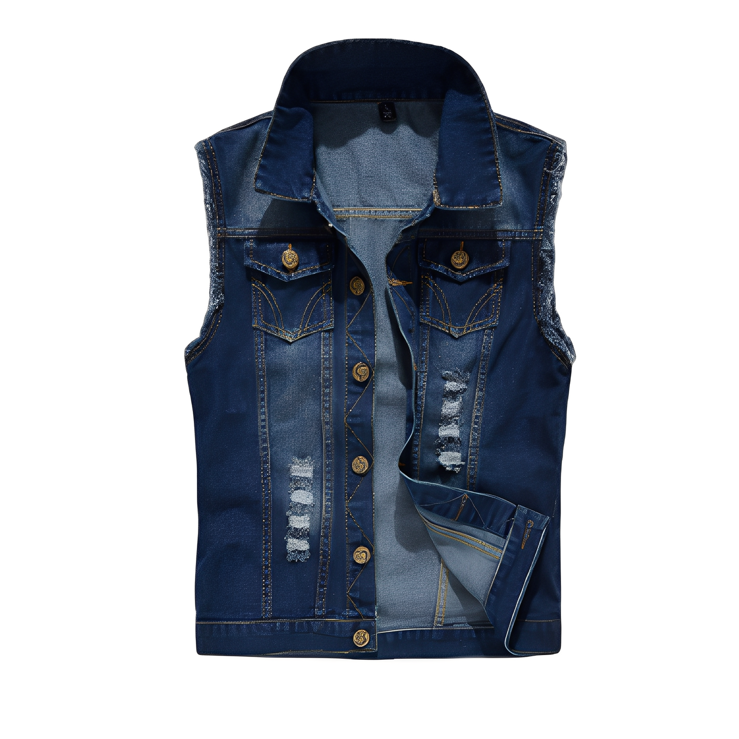 Morley - Klassische Herren-Jeansweste mit Taschen