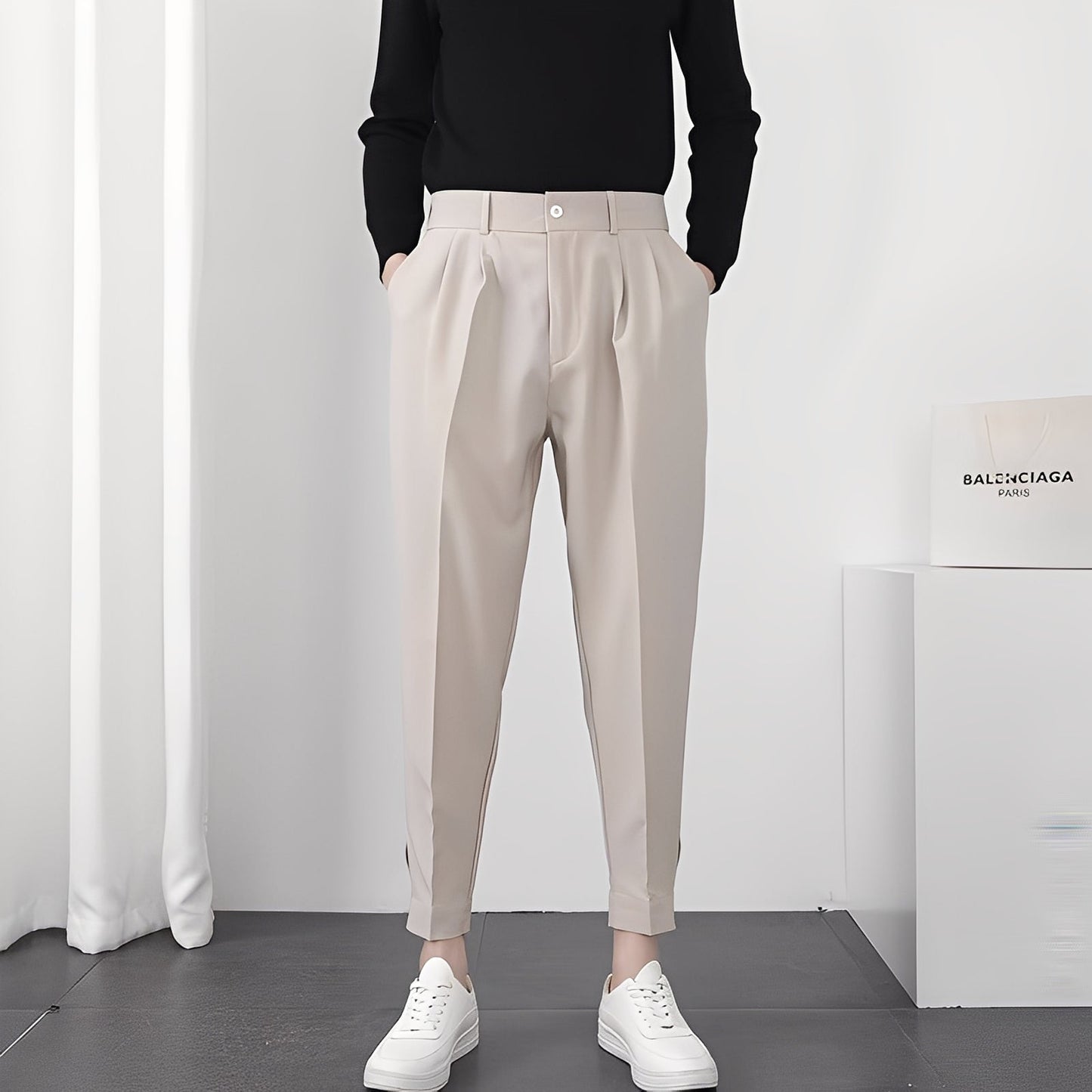 Micheal - Moderne, bequeme, locker sitzende Herrenhose