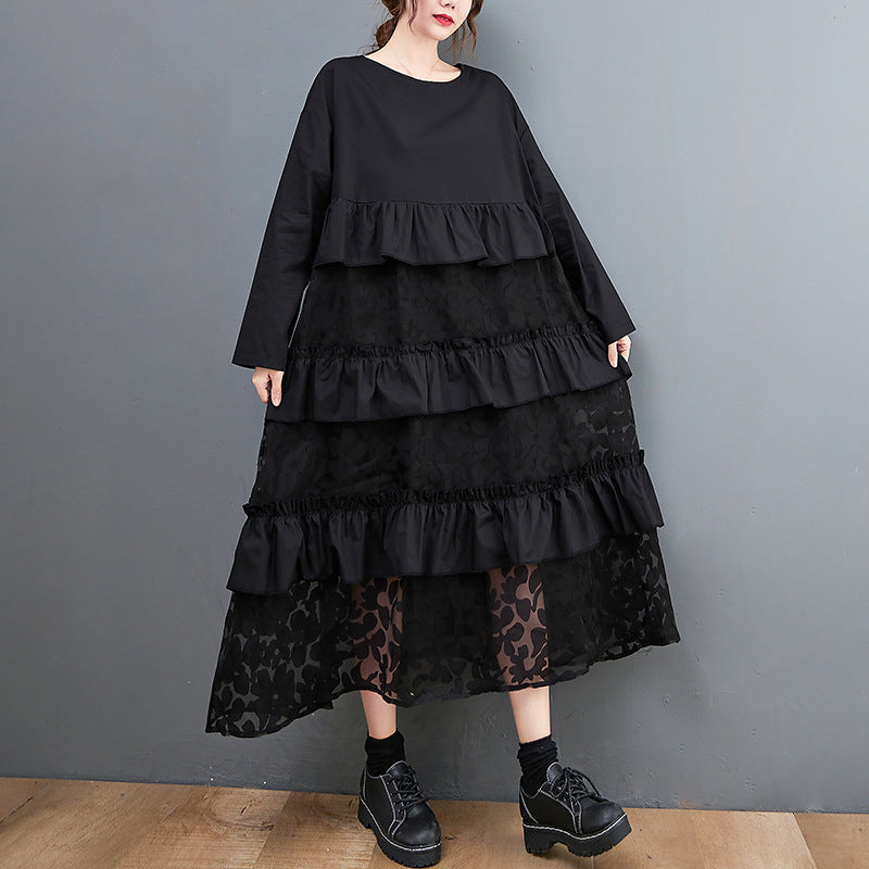Lauryn - Lockeres Bohemian-Kleid mit Rüschen für Damen