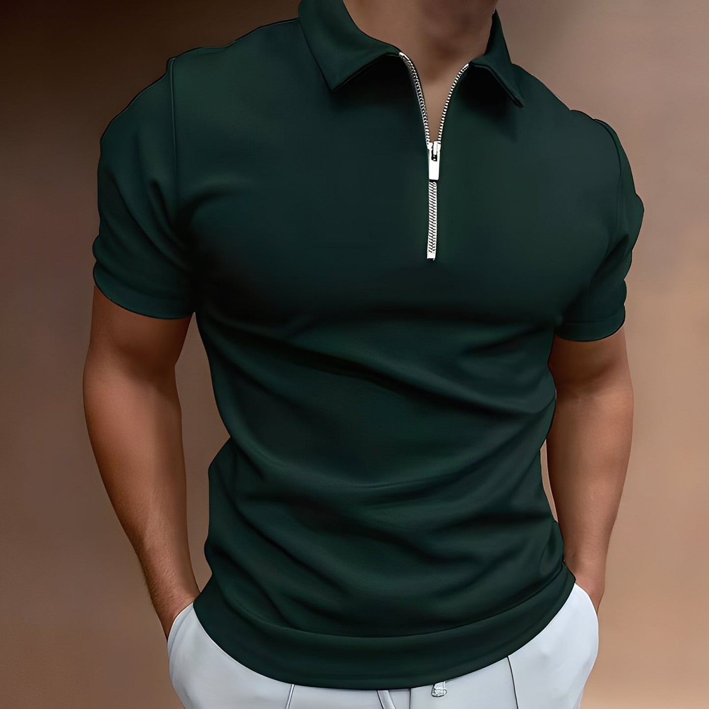 Hubert - Elegantes Polohemd mit Reißverschluss für Männer