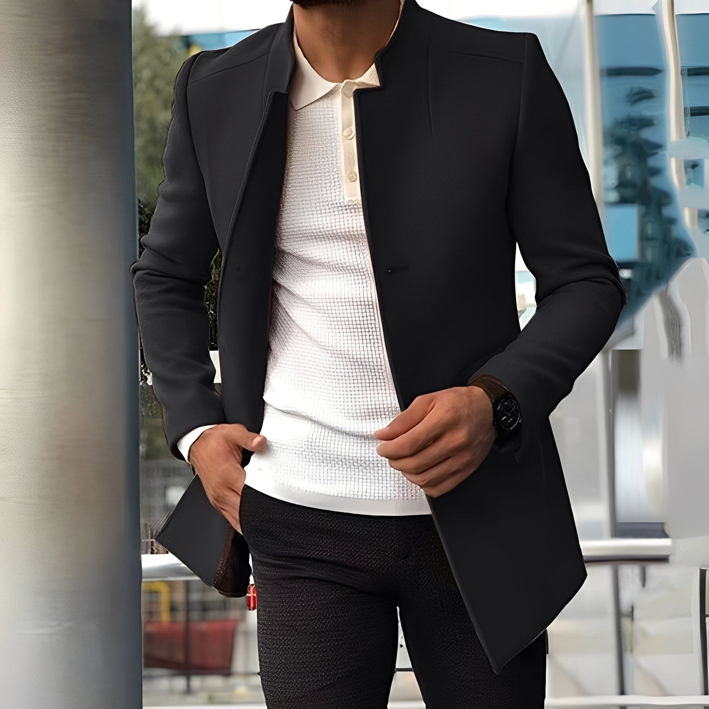 Joshua - Stilvolle eng geschnittene Jacke für Herren