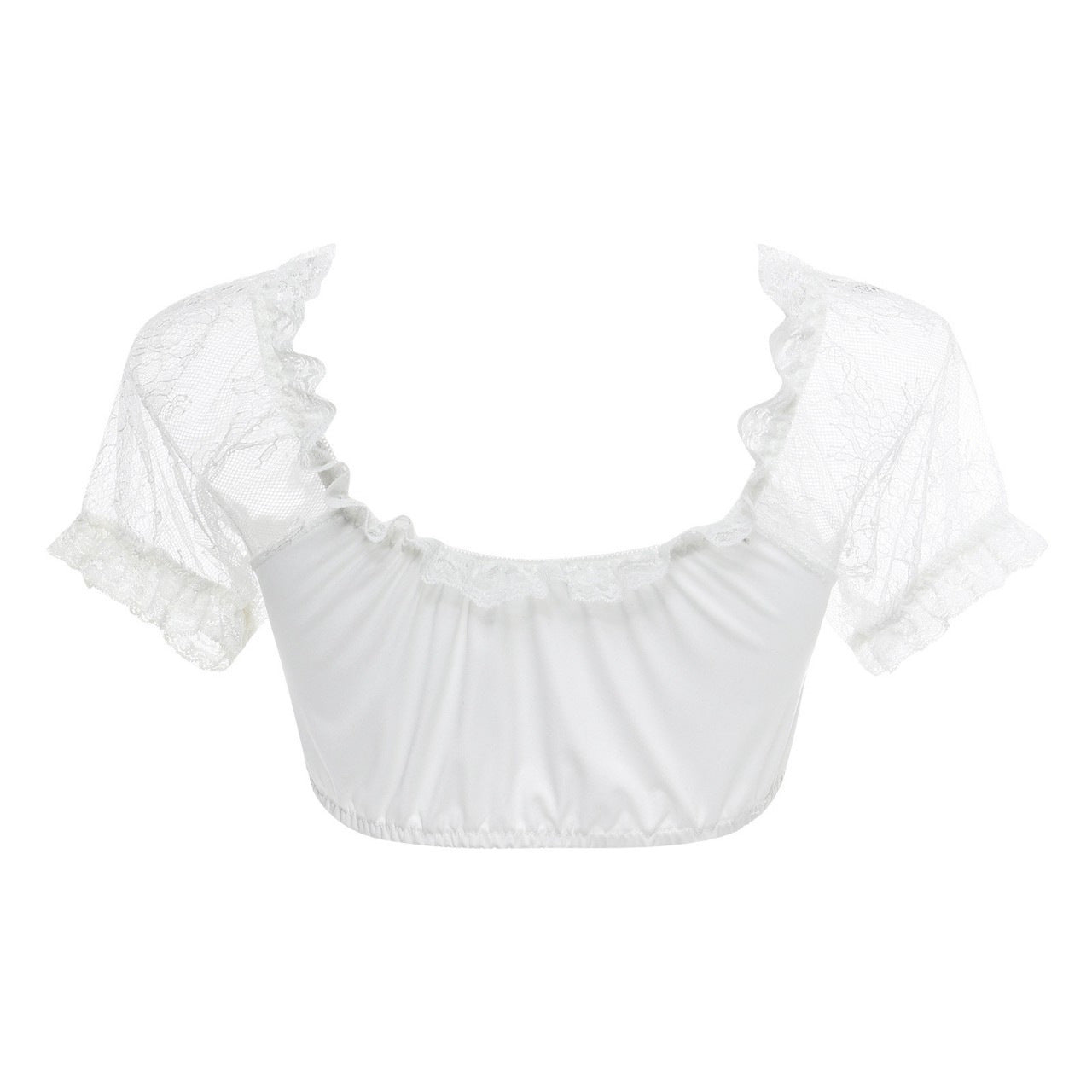 Monique - Retro-Trachtenbluse mit Damen-Spitze