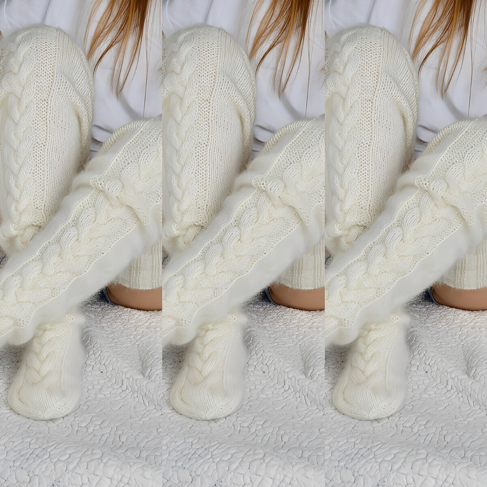 Hailee - Kuschelige, warme, gestrickte Overknee-Socken für Damen
