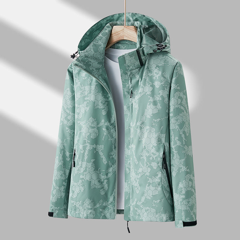 Palmer - Unisex-Windjacke mit Kapuze und Aufdruck
