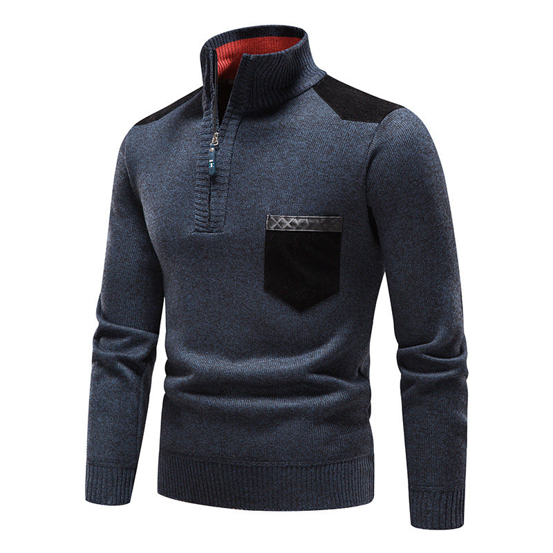 Rayne - Trendiger Herrenpullover mit Zipper und Tasche