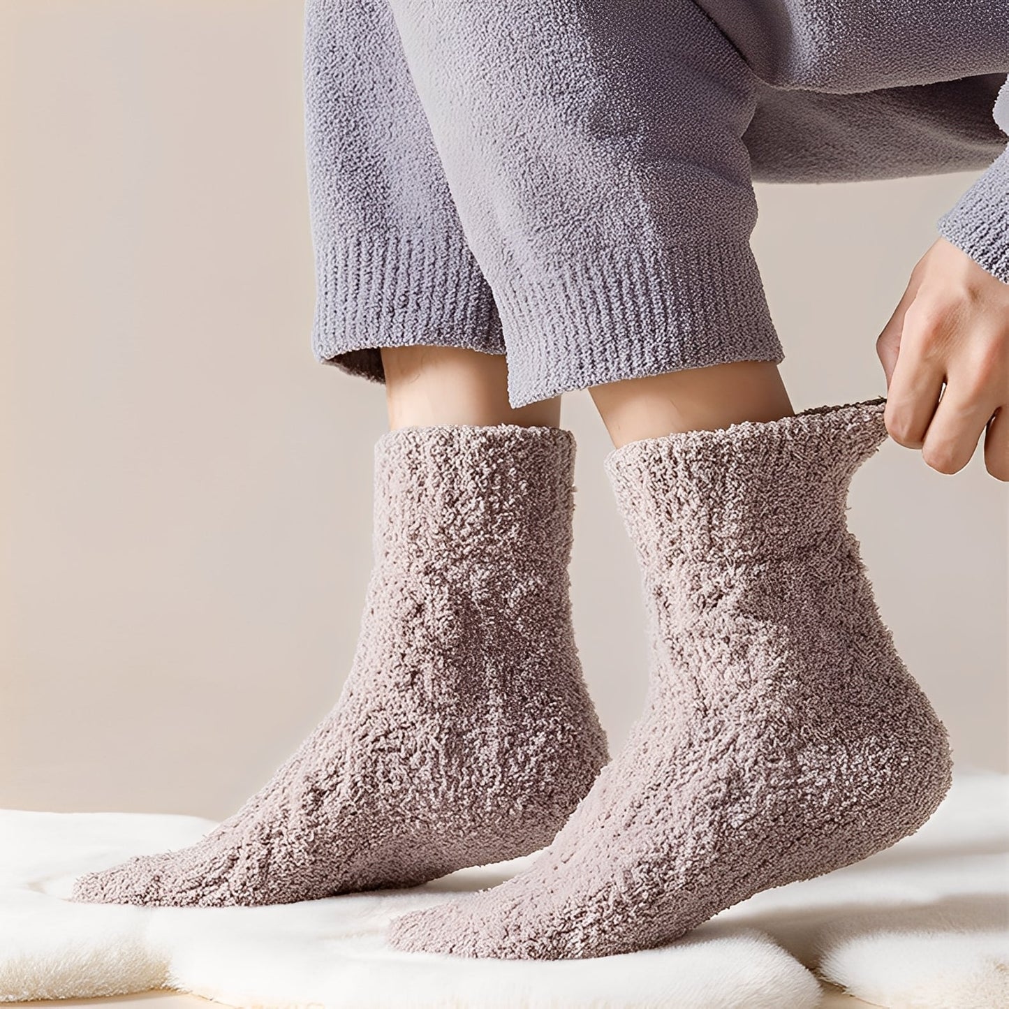 Neely - Allround Samt-Fleece-Socken für Wärme