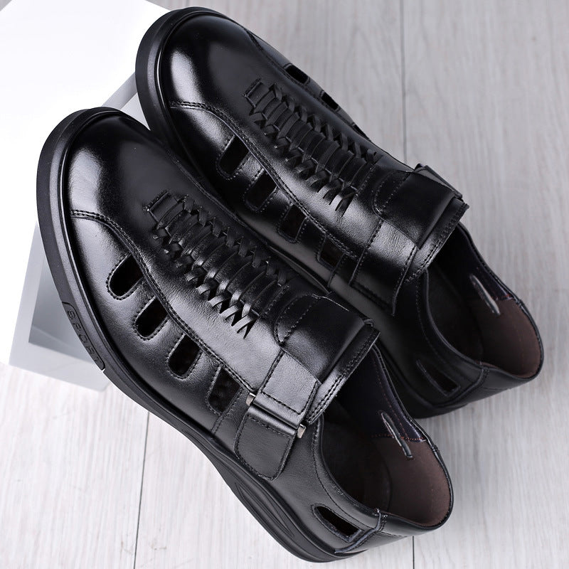 Nelson - Trendige Ledersandalen für Herren mit Lochdesign