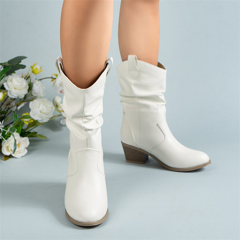 Mirabel - Klassische Damen-Cowboystiefel aus Leder