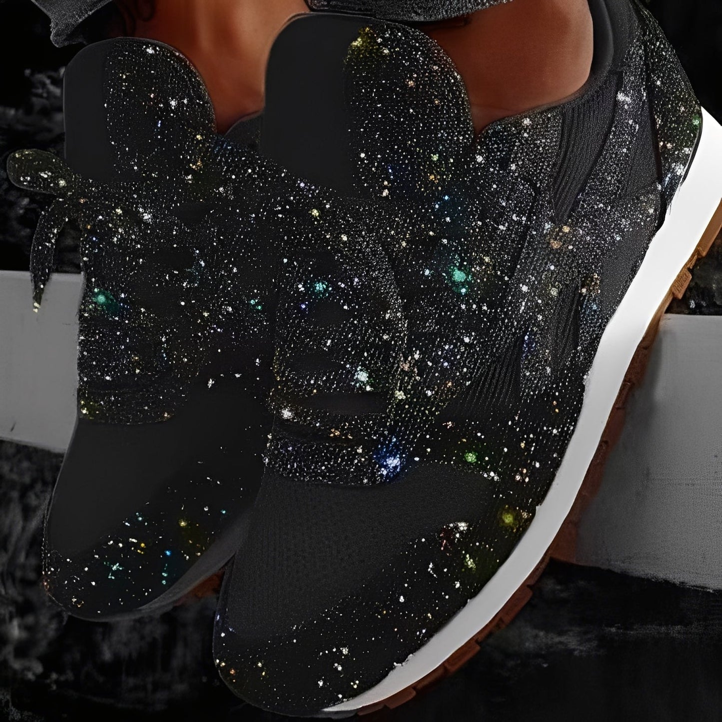 Kaycee - Funkelnde, bequeme Muffin-Sneaker für Damen