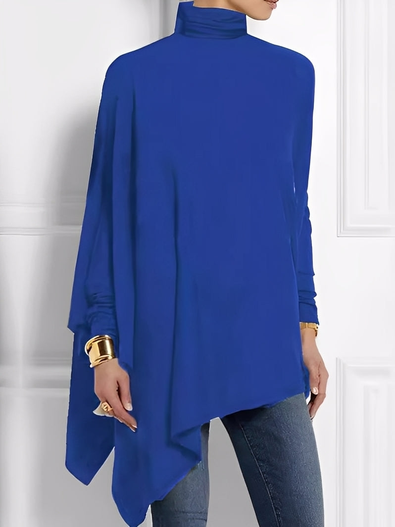 Kalysta - Modernes Fleece-Top mit schiefem Design für Frauen