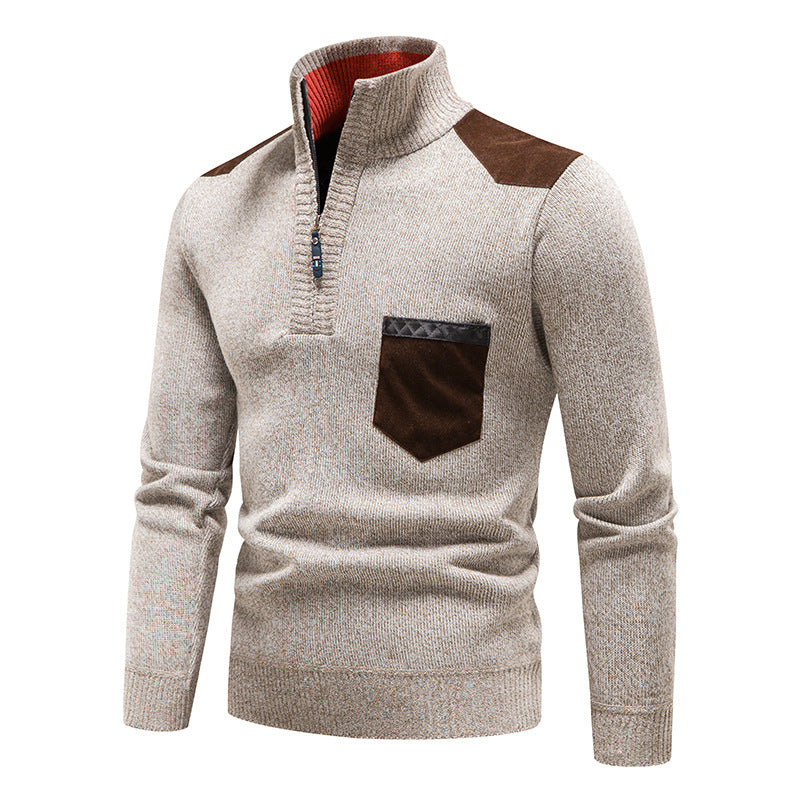 Rayne - Trendiger Herrenpullover mit Zipper und Tasche
