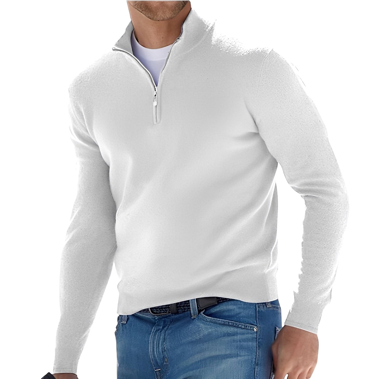 Nash - Bequemer Herrenpullover mit Reißverschluss