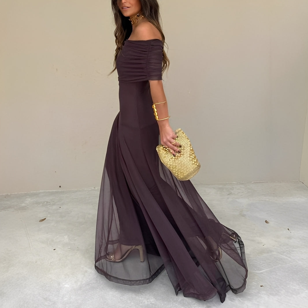 Eunice - Elegantes Damen-Maxikleid aus Mesh