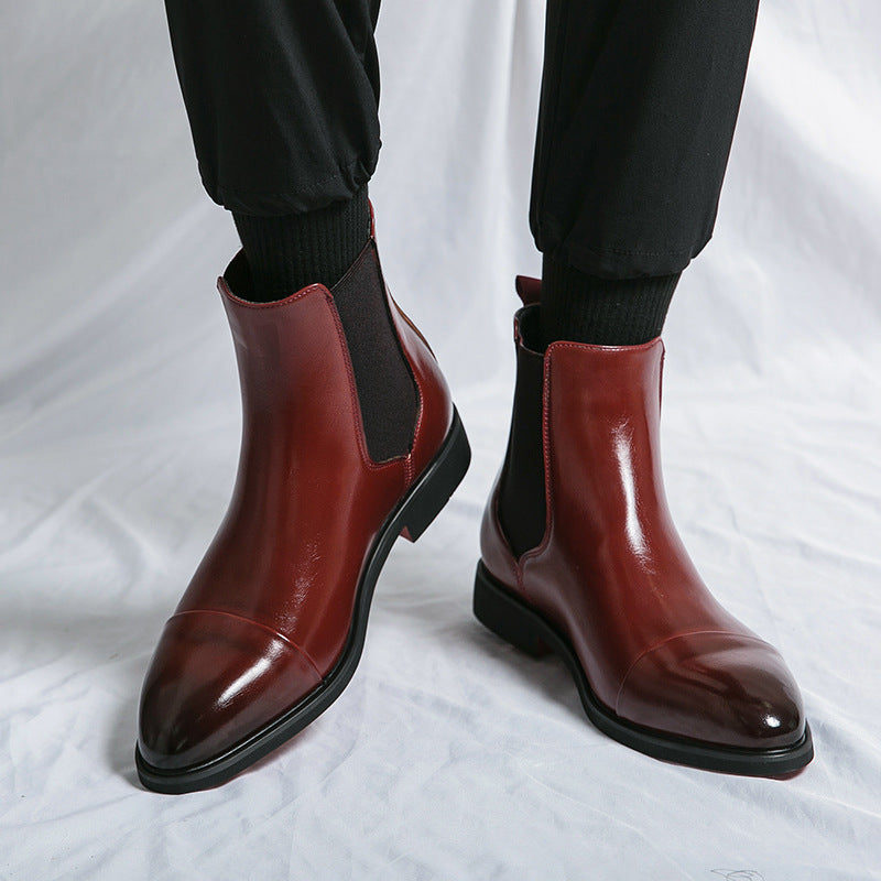 Kennith - Modische und bequeme Chelsea-Lederschnürstiefel für Herren