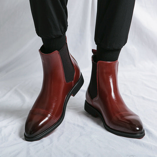 Kennith - Modische und bequeme Chelsea-Lederschnürstiefel für Herren