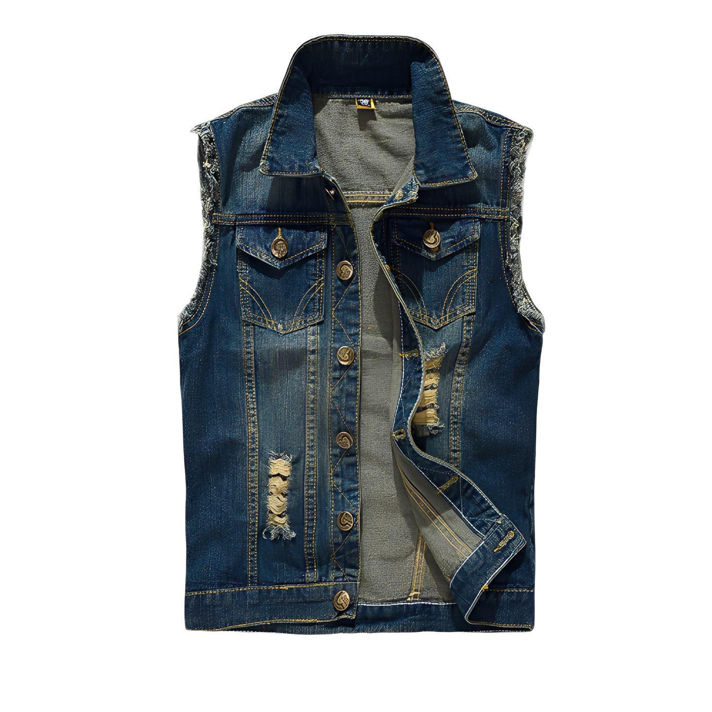 Morley - Klassische Herren-Jeansweste mit Taschen