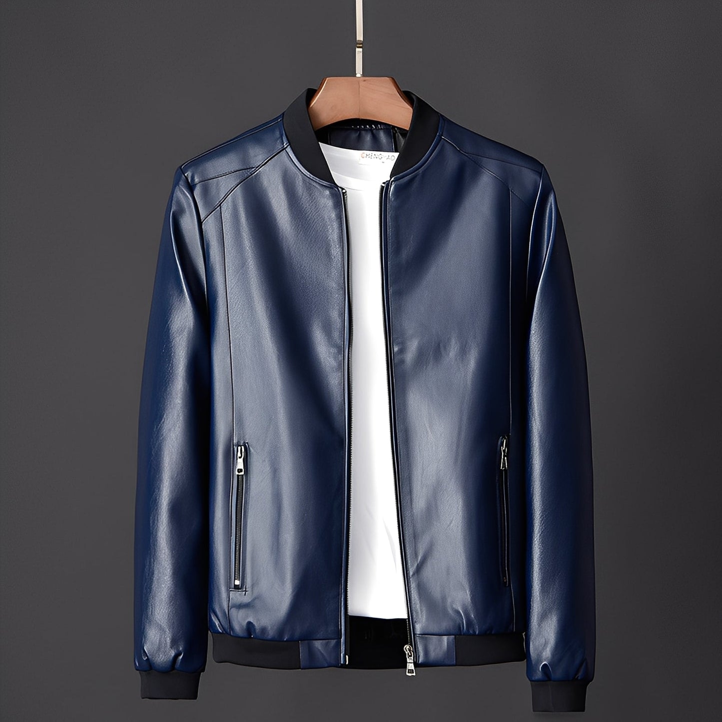 Jeremy - Trendige Lederjacke im Biker-Stil für Herren